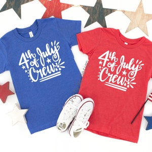 Kids Fourth of July Shirt, Family Matching Fourth of July Shirts, Fourth of July Crew Shirts, Boys, Girls, 4th of July Group Shirts