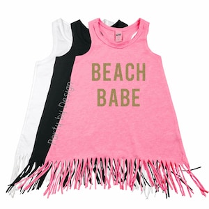 Toddler Fringe Dress, Girls Beach Dress, Beach Babe, Swim Cover Up, Fringe Dress, Beach Cover Up, Girls Fringe, Beach Babe, Summer Dress