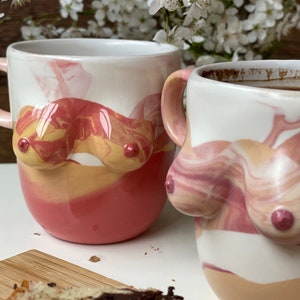 Tits Cup Pottery Boob Cup Marble Boob Cups Handmade Nude - Etsy