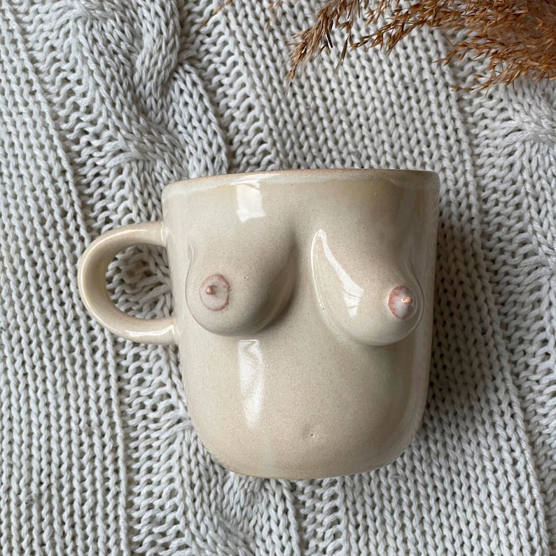 Boobs Personalized Mugs, Pottery Boob Cups, Handmade Ceramic Mug, Fashion Tits Cup, Custom Unique Coffee Mug, Gift for her, Christmas gift 