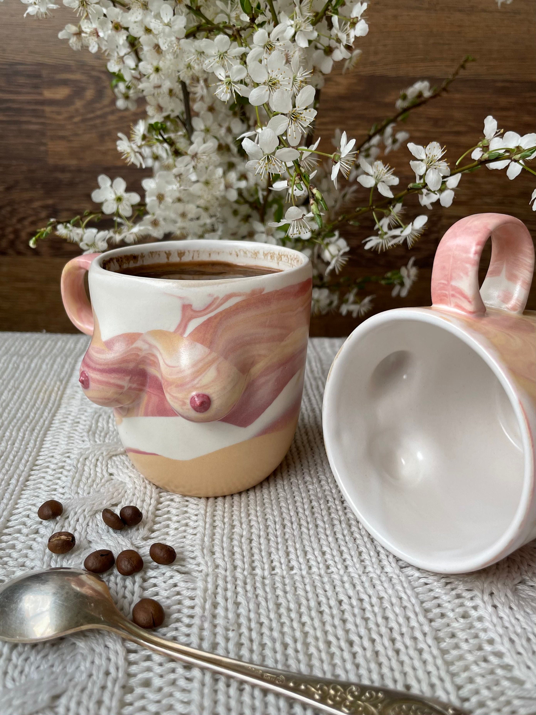 Tits Cup Pottery Boob Cup Marble Boob Cups Handmade Nude Etsy Canada