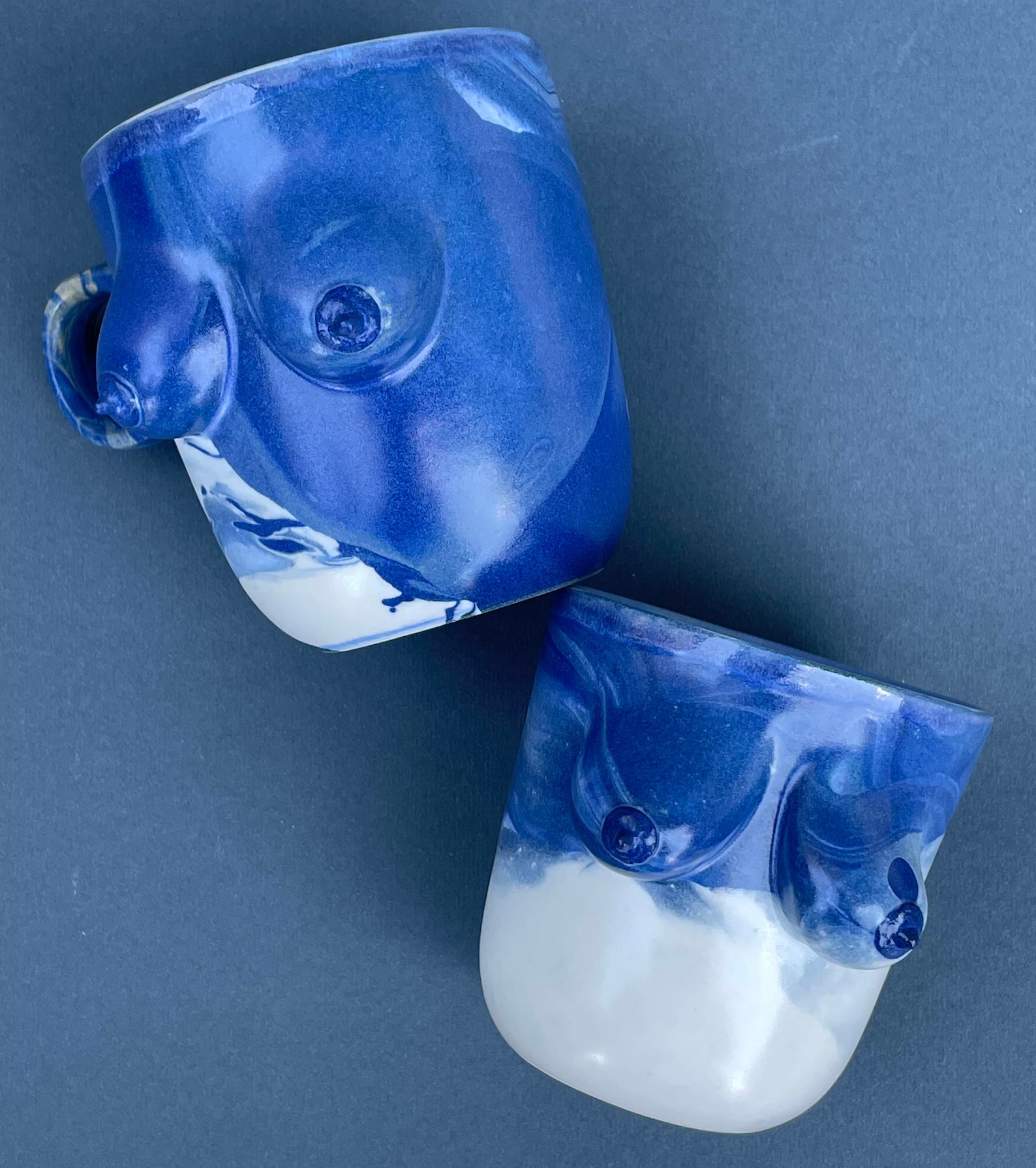 Tits Cup Pottery Boobs Cup Ocean Marbles Boob Cups Nature Etsy