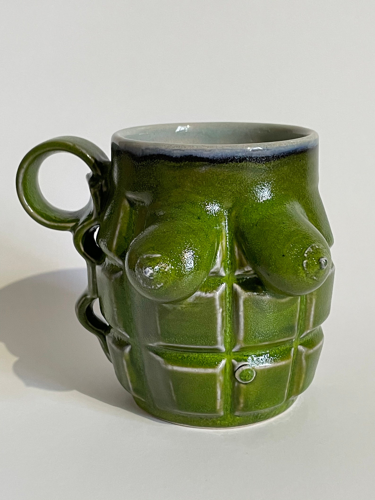 Boob Espresso, Grenade Cup, Military Tits Cups, Sex Bomb, Army Nude Ceramic Mug, Boobs Sexy Fire, Handmade Pottery, Coffee Mug, Gift for Her Big Mug Tits 1