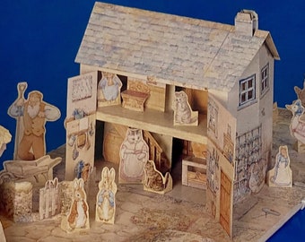 RESERVE for Ambrose Book Peter Rabbit 3D PopUp Paper Doll House Spectacular Vintage Theatre Hill Top House Beatrix Potter Warne Complete new