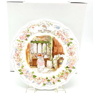 Vintage Royal Doulton Brambly Hedge Plate: The Dairy, 1984 Gift Boxed