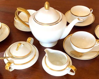 Tea Set for 6 + 3 Tier Cake Stand Ralph Lauren Wedgwood + Haviland