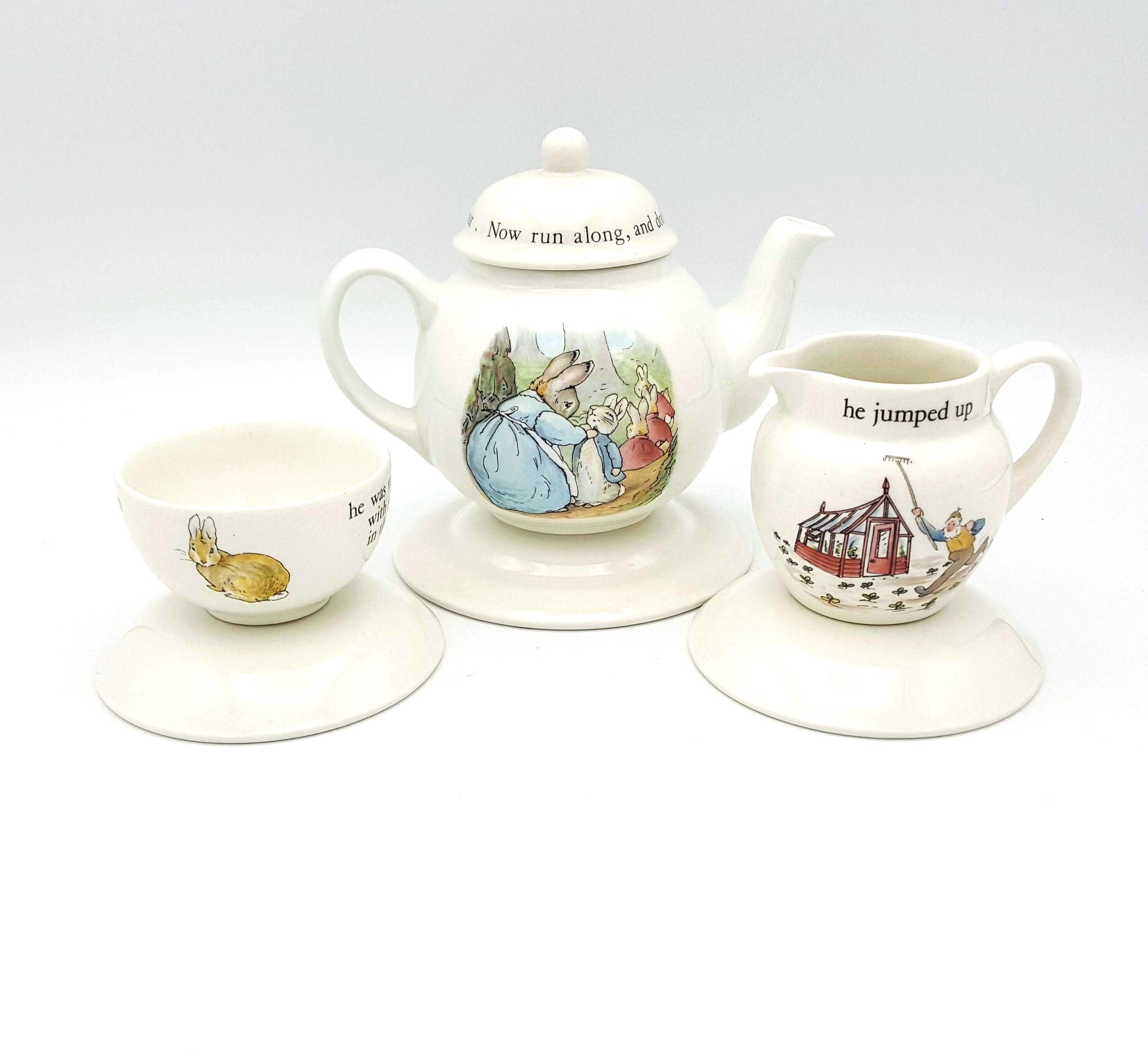 Child Size Tea Set Peter Rabbit 10 Piece Beatrix Potter Wedgwood