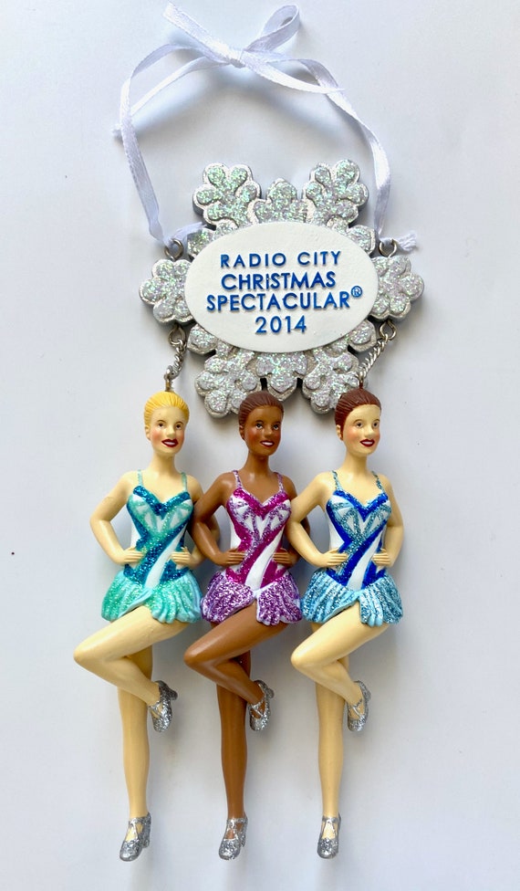 Rockettes Christmas Ornament Box Tag Dancers Kicking Bus Soldiers