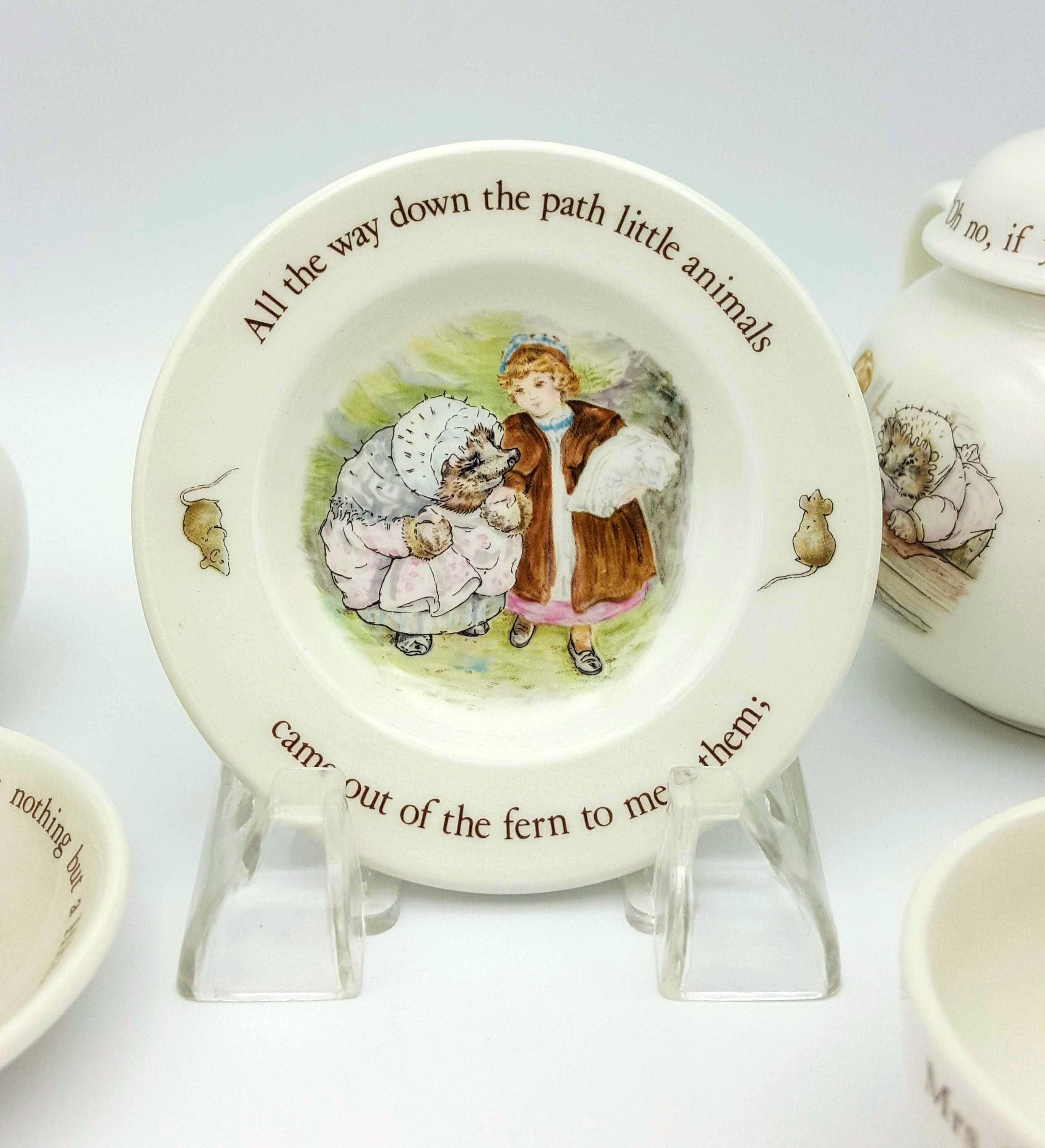 Vintage Wedgwood Mrs. Tiggy-winkle Tea Set: 10-piece Fine Bone