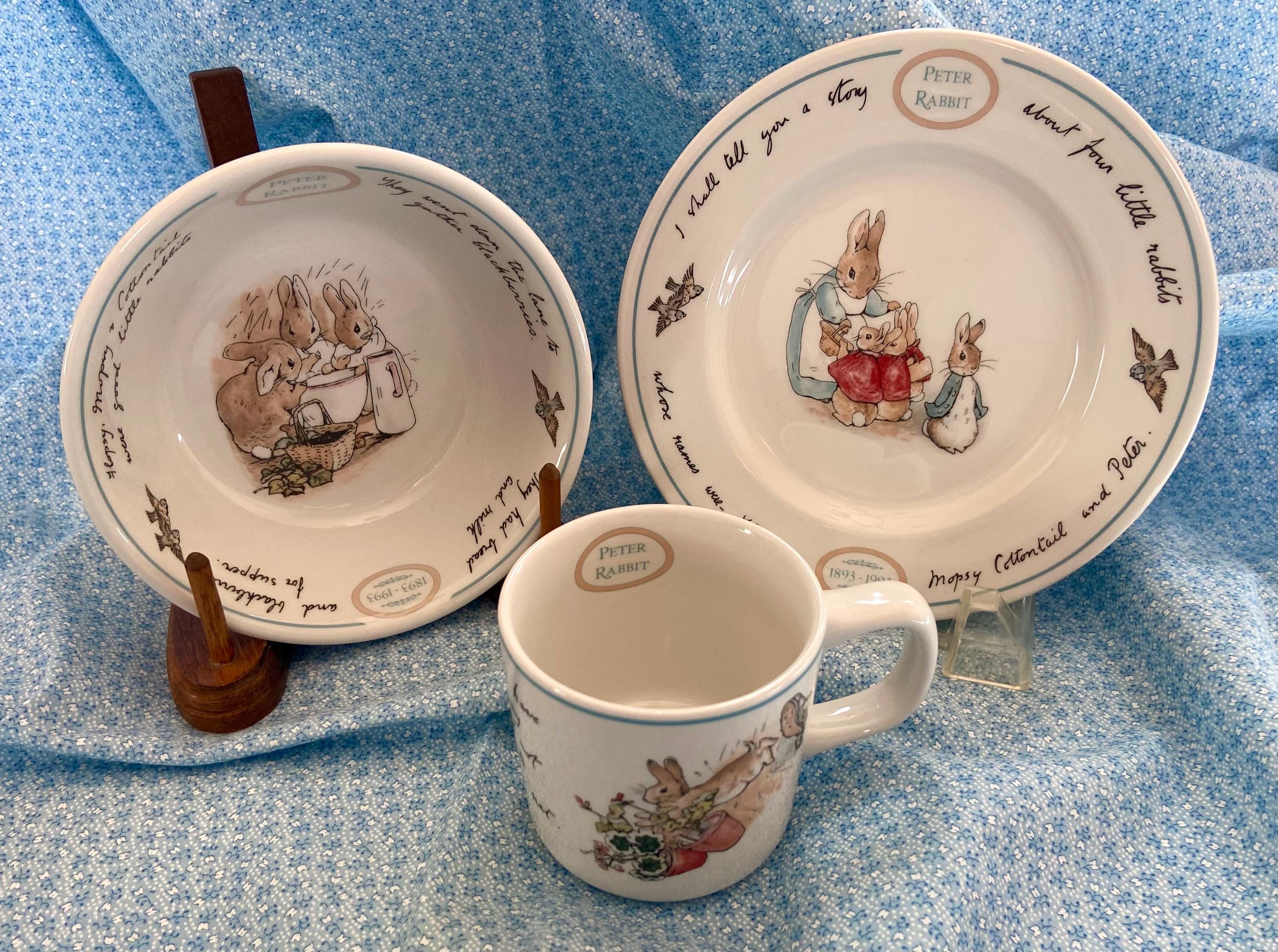 Wedgwood Beatrix Potter Peter Rabbit Nursery Set 3 Piece Pink 2014