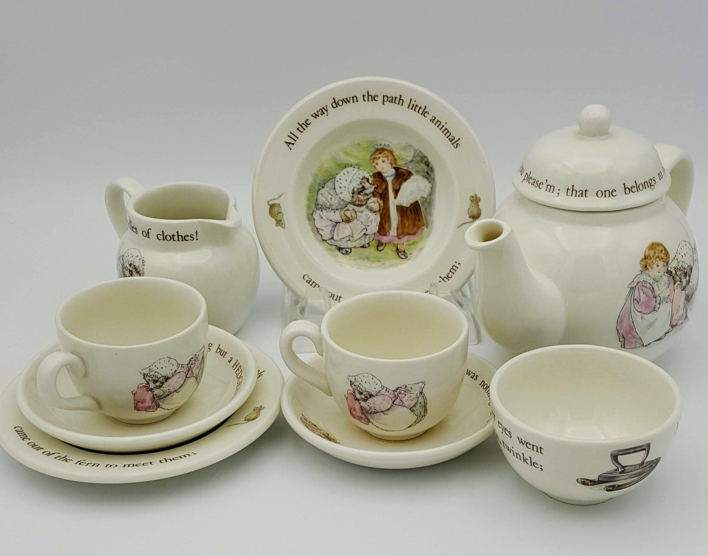 Box Wedgwood 10 piece tea set child Beatrix Potter Mrs Etsy
