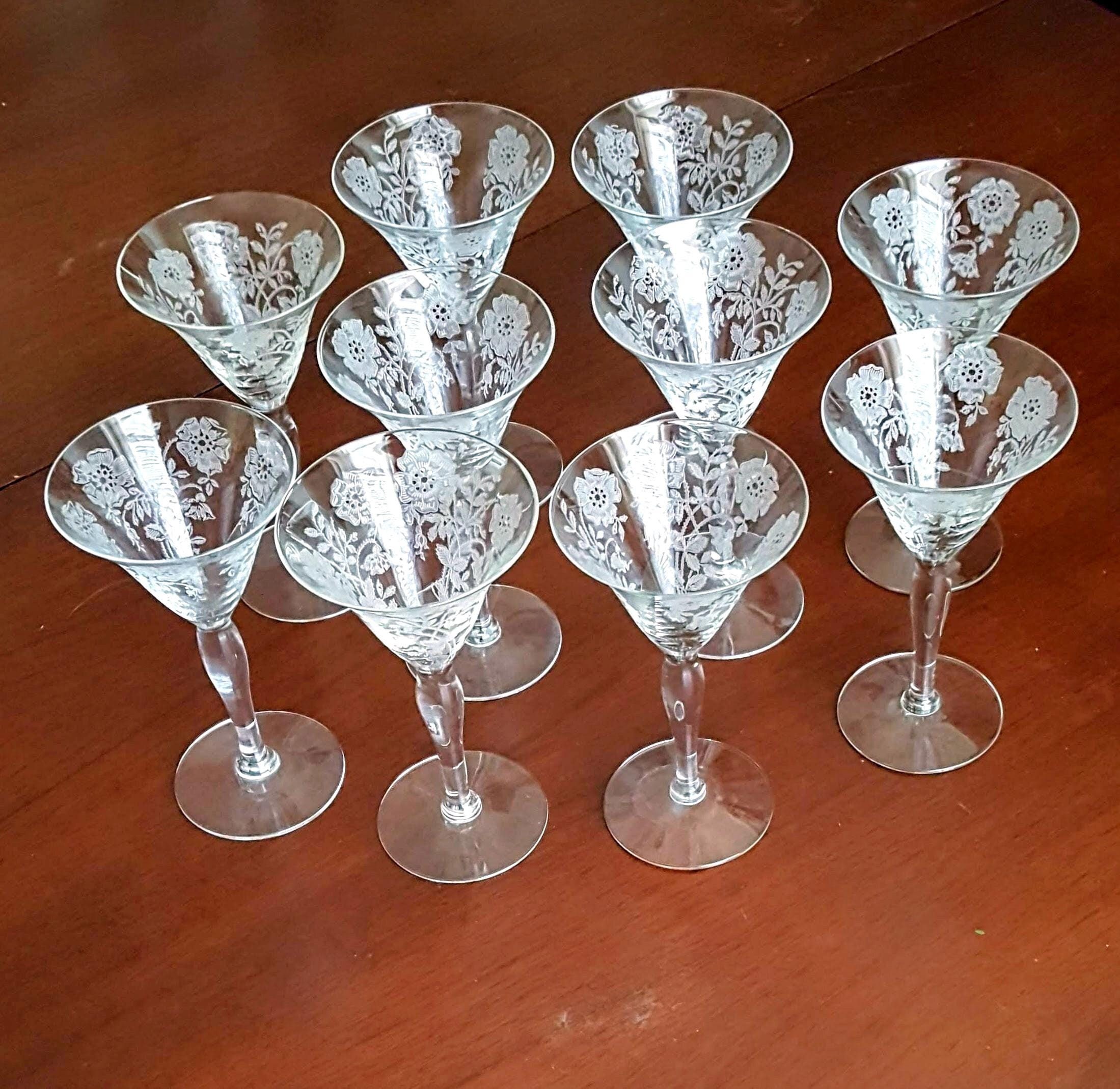 1920s Crystal Wine Glasses - Etsy