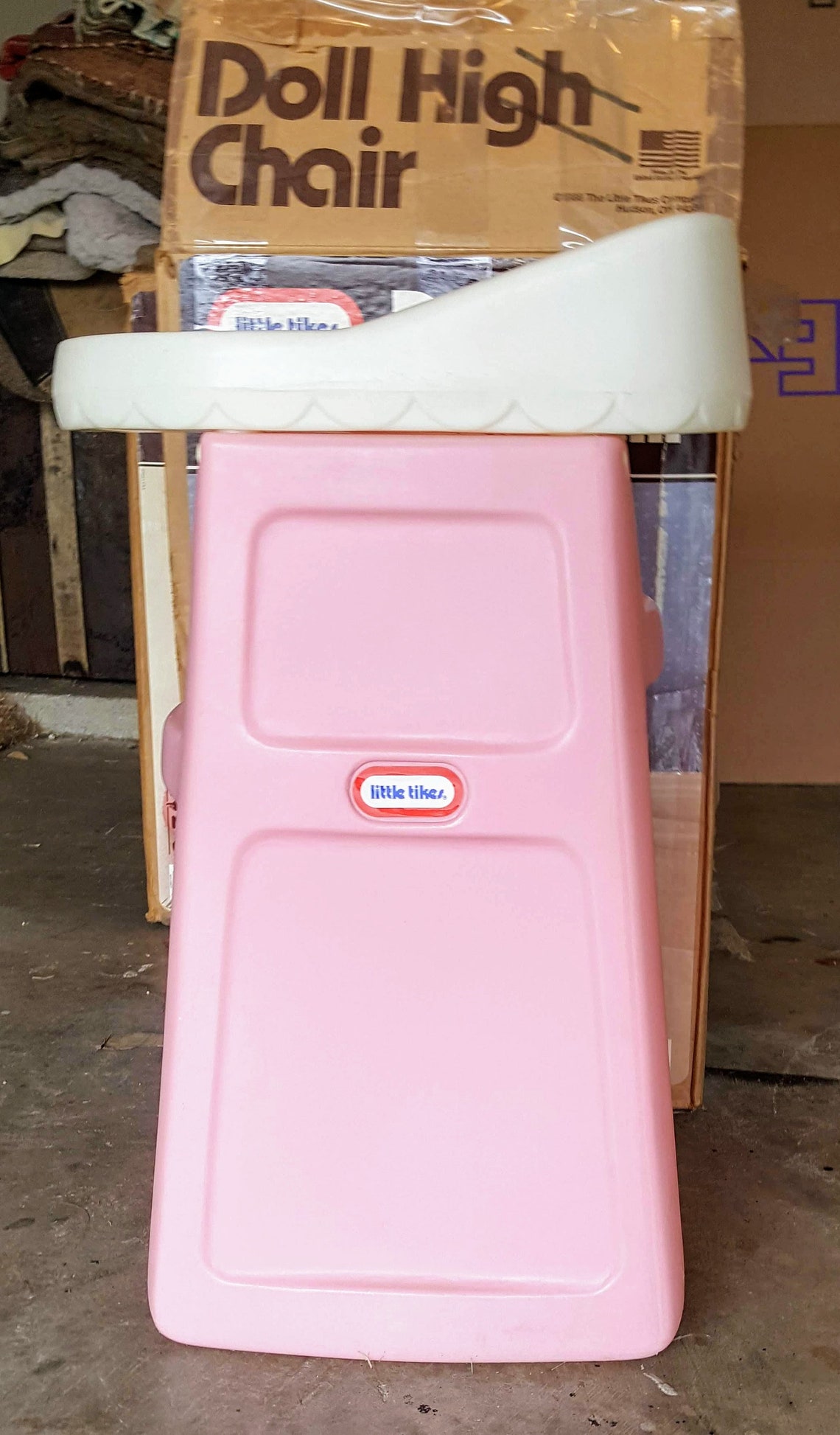 little tikes pink doll high chair