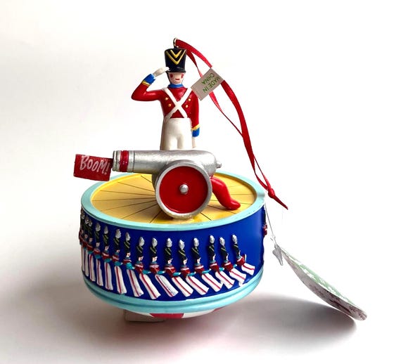 Rockettes Christmas Ornament Box Tag Dancers Kicking Bus Soldiers