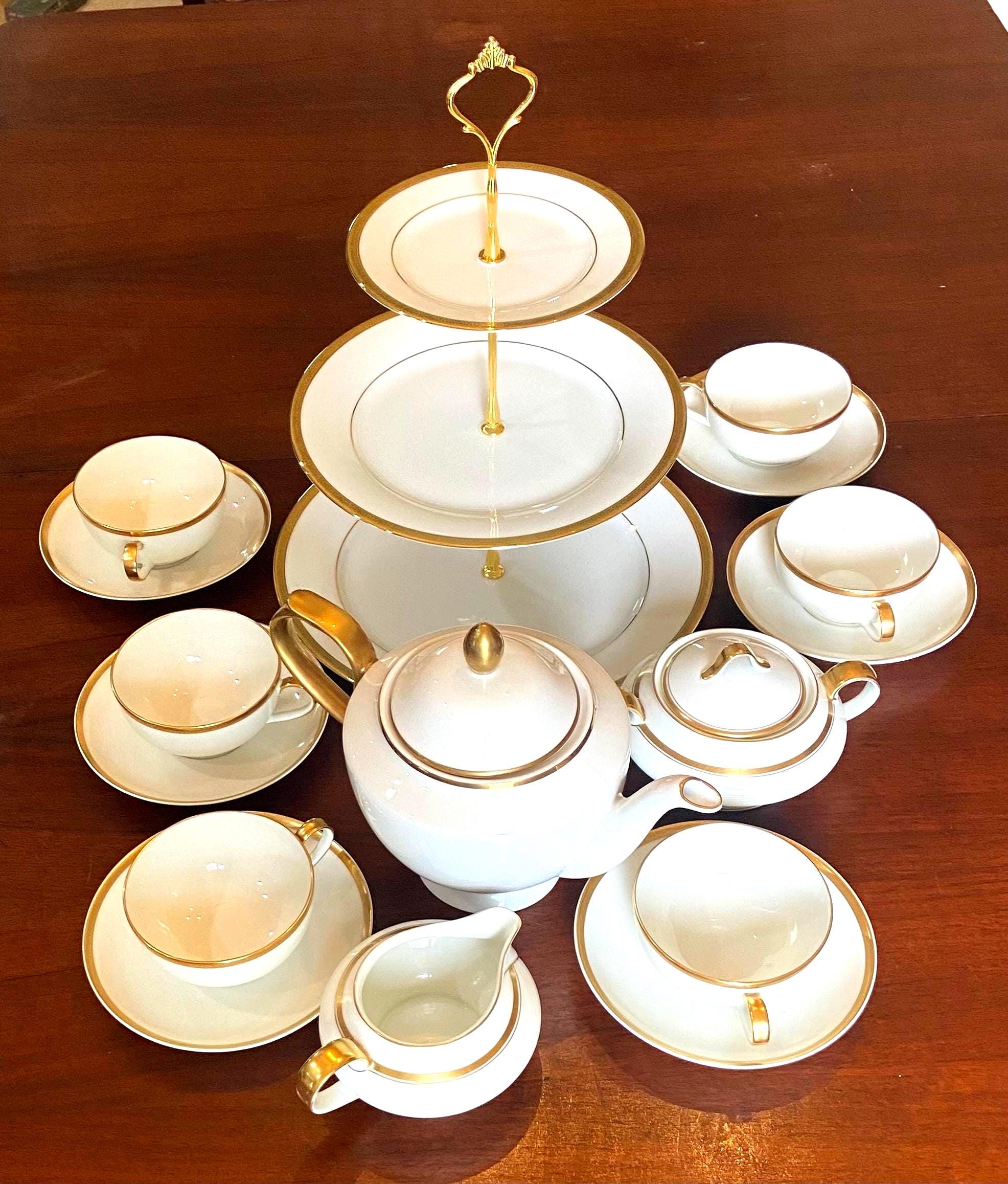 イングランド製　ウェッジウッド　RALPHLAUREN ティーポット セット Tea Set for 6 + 3 Tier Cake Stand Ralph Lauren Wedgwood + Haviland