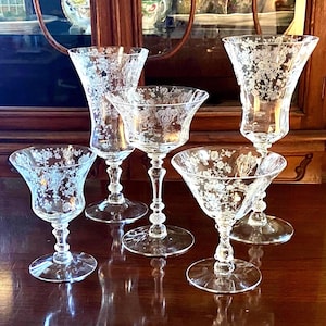 Vintage Tiffin Etch Glassware - Etsy