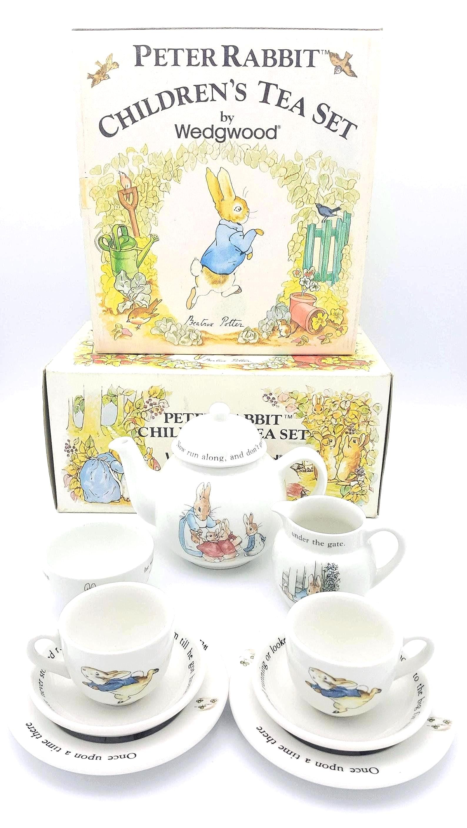 Child Size Tea Set Peter Rabbit 10 Piece Beatrix Potter Wedgwood