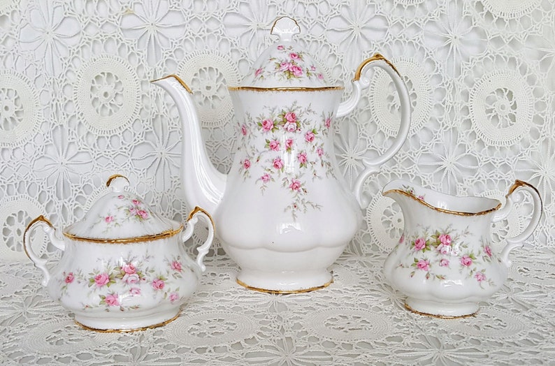 Vintage Paragon Victoriana Rose Teapot Coffee Pot 22 Kt Etsy