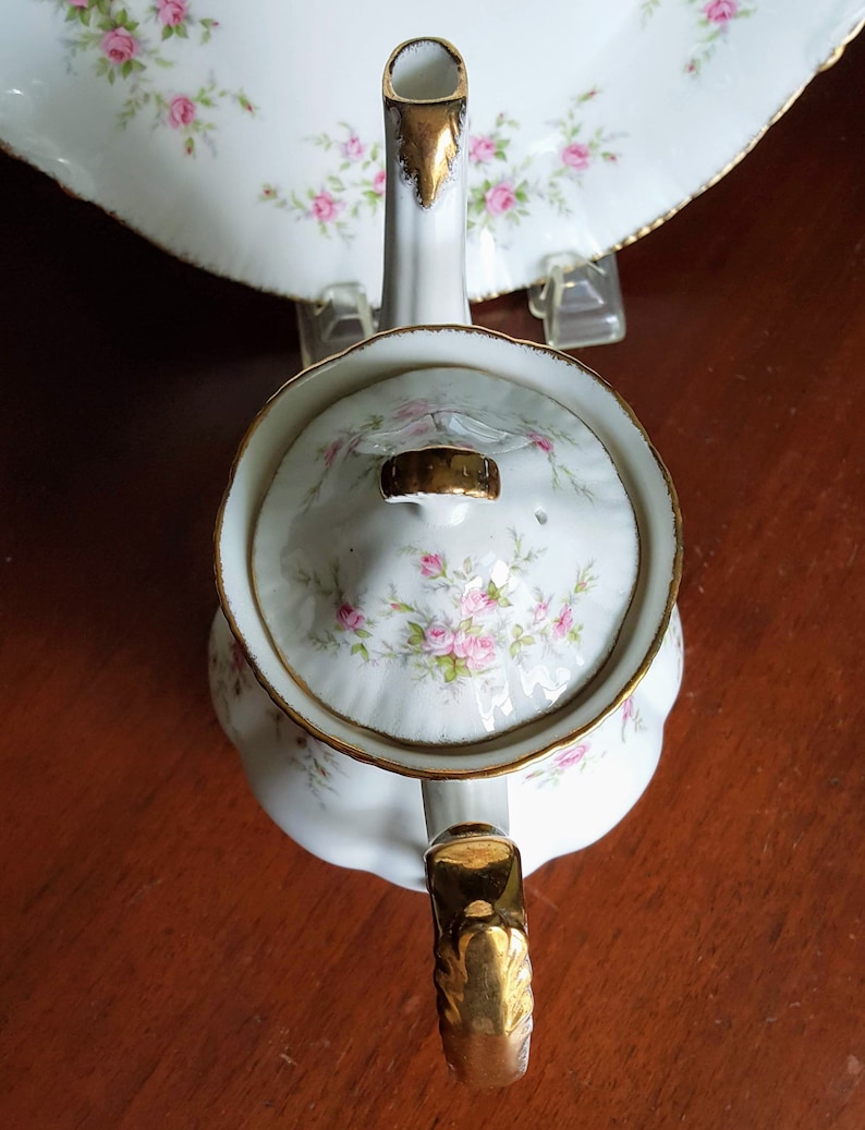 Vintage Paragon Victoriana Rose Teapot Coffee Pot 22 Kt Etsy