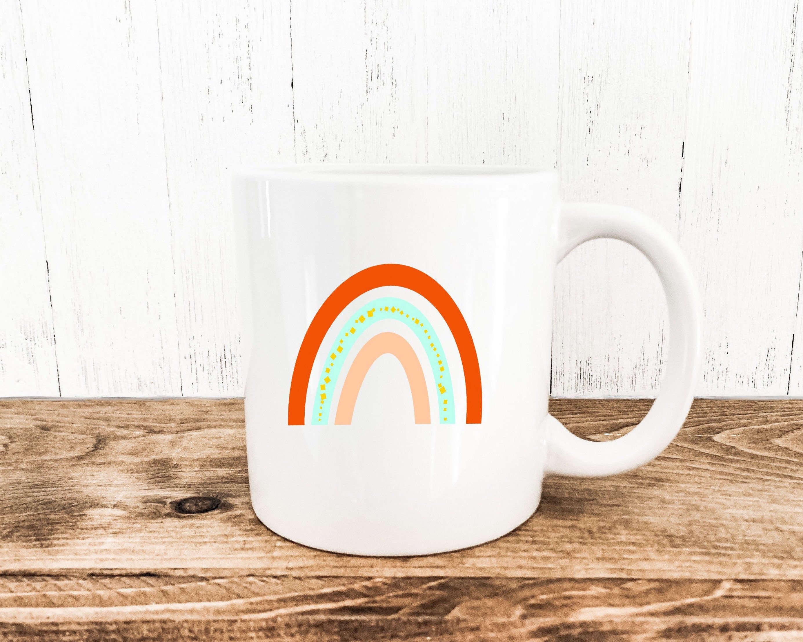 Taza de café arco iris / tazas de arco iris / taza arco