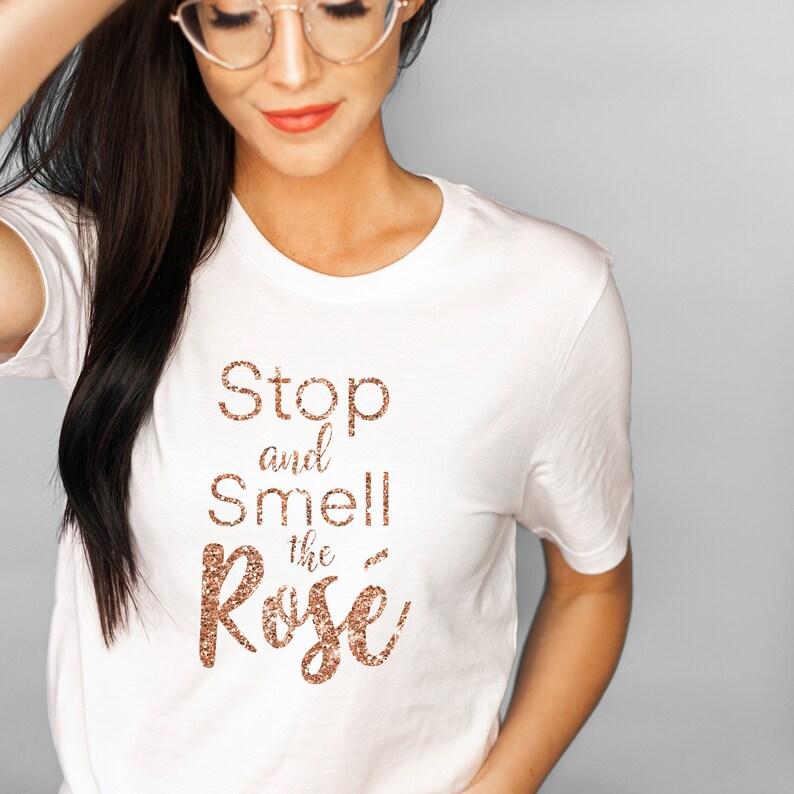 Stop and Smell the Rose Shirt Rose Gold Stop and Smell the | Etsy