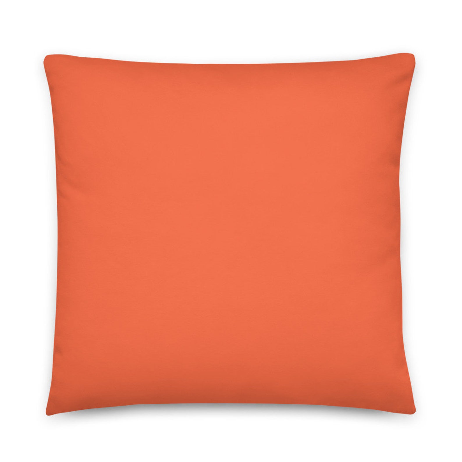 Orange Throw Pillow Solid Orange Throw Pillow Orange Etsy