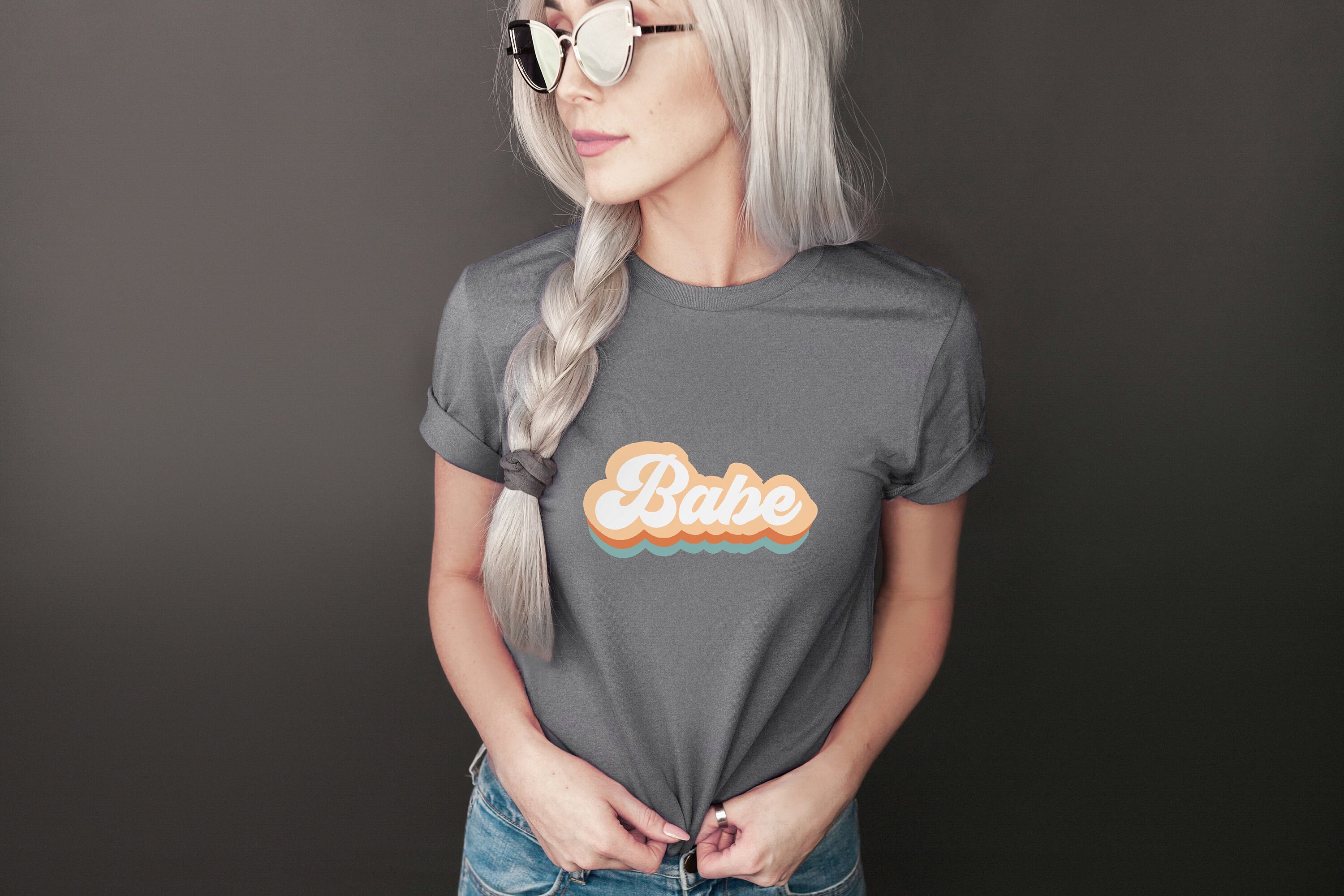 Retro Babe Shirt Retro-Stil Shirt Muttertag T-Shirt | Etsy