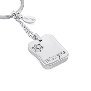 Pet Cremation Jewelry, 925 solid Sterling Silver, KeyChain, Memorial Jewelry, Keepsake