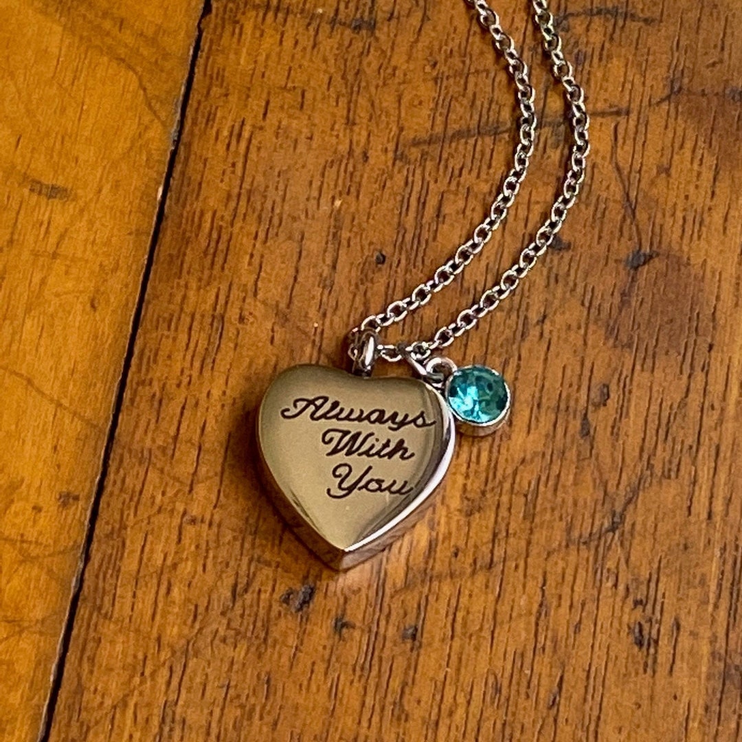 Always With You Heart Urn Necklace, Beautiful and Comforting, Cremation ...