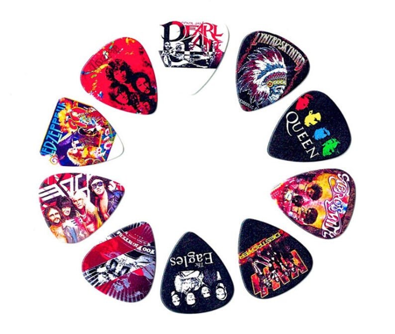 Legendary Bands Guitar Picks Volume II 10 medium picks in a Etsy