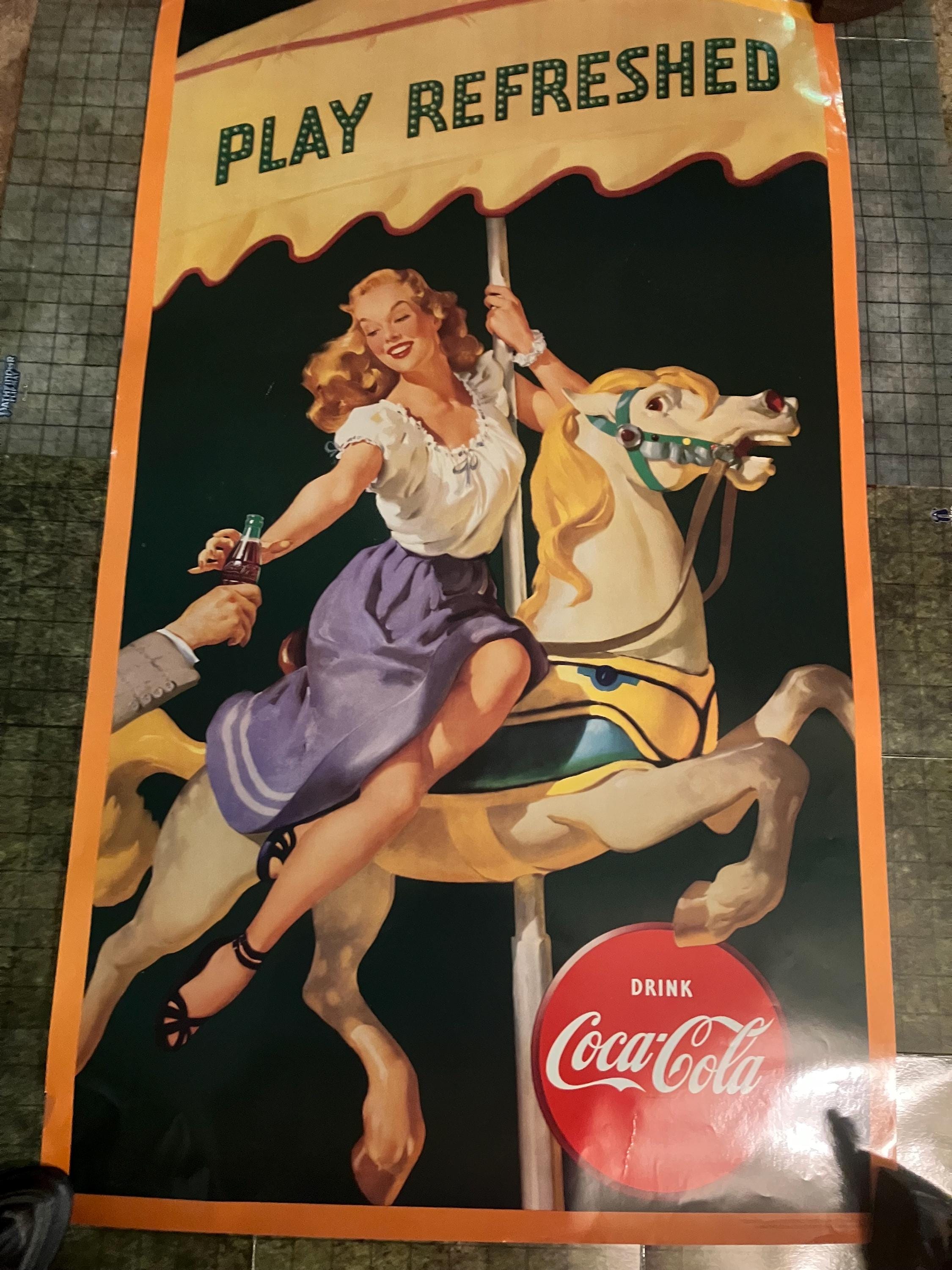 Coca Cola Carousel Horse - Etsy