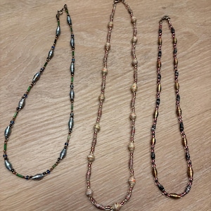 Handmade Paper Bead Necklaces