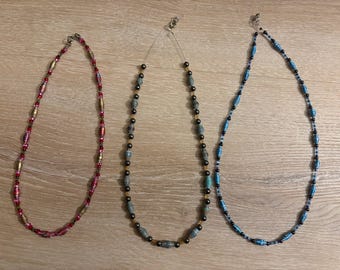 Handmade Paper Bead Necklaces
