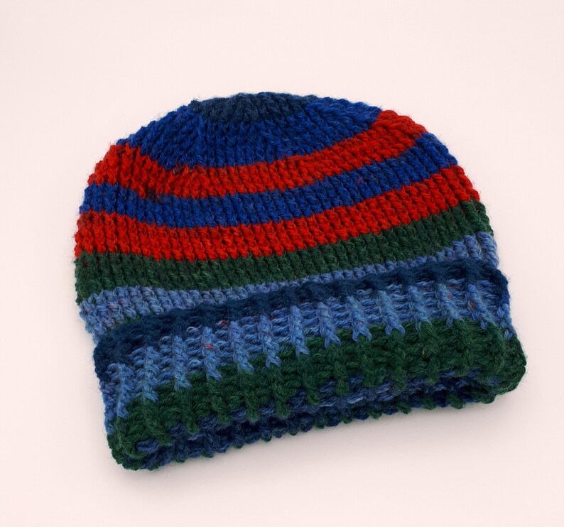 Man/'s wool cap multicolored cap unisex cap Rasta cap crochet cap