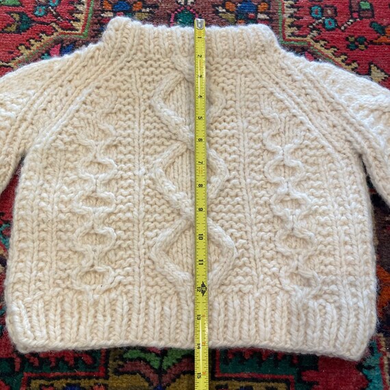 Hand knitted chunky sweater 3T-4T - image 6
