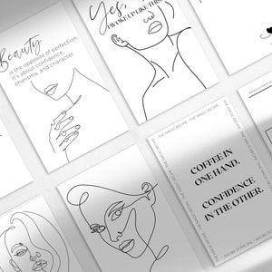 Self Love - Beauty druckbare Planer Journal Karten | Minimalistischer Planer Aesthetic