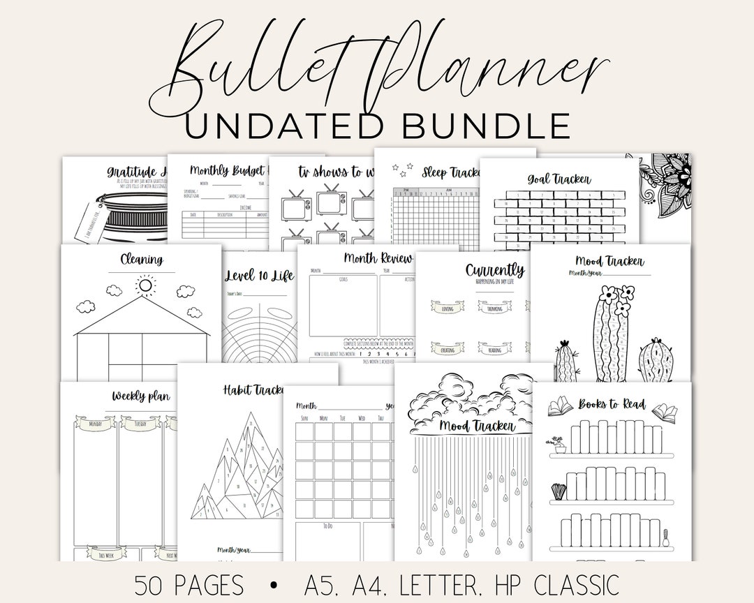 bullet-journal-printables-bullet-journal-bundle-trackers-printable-bujo-inserts-weekly-spread-bujo-templates-a4-a5-letter-hp-classic-etsy