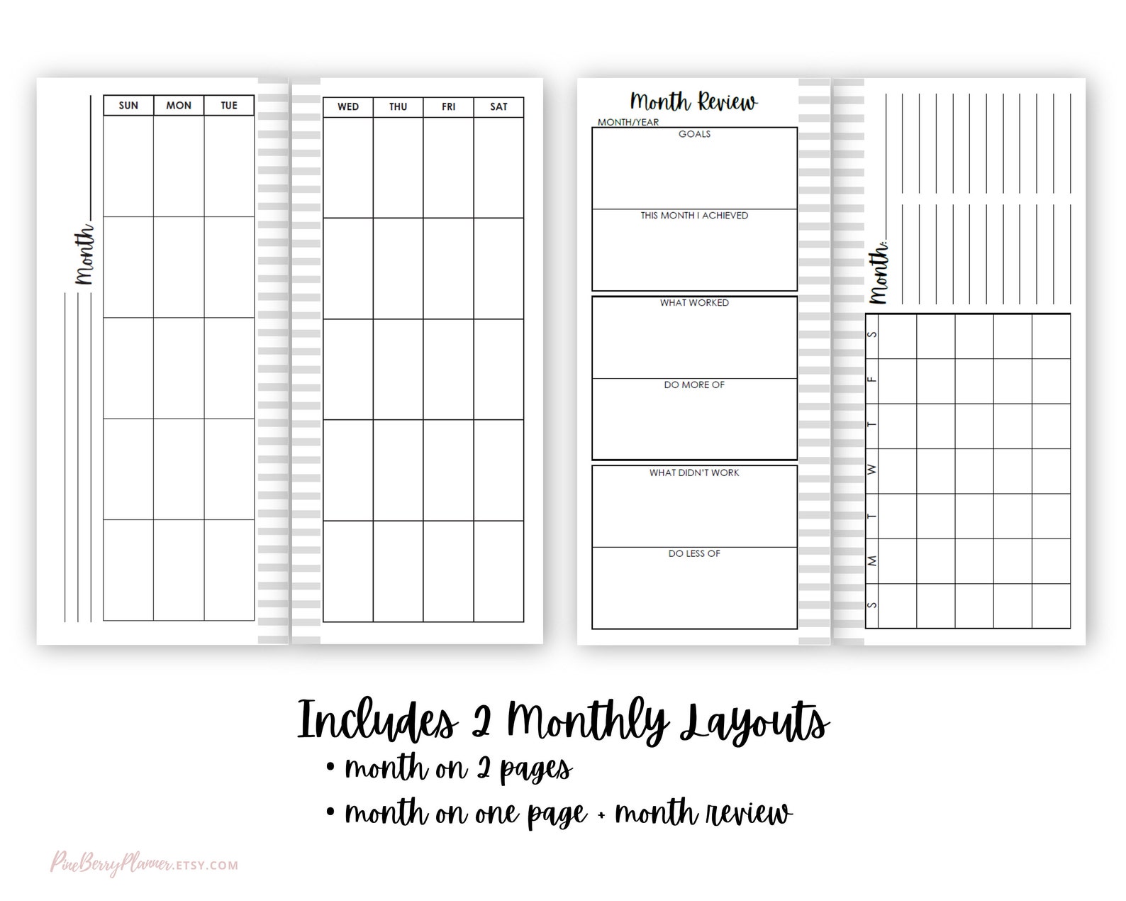 Happynichi Inserts, Printable Fauxbonichi Weekly Inserts, Half Sheet ...
