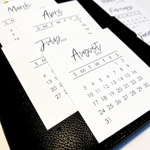 Printable Mini 2025 & 2024 Monthly Calendar | Cuttable Monthly Desk Calendar