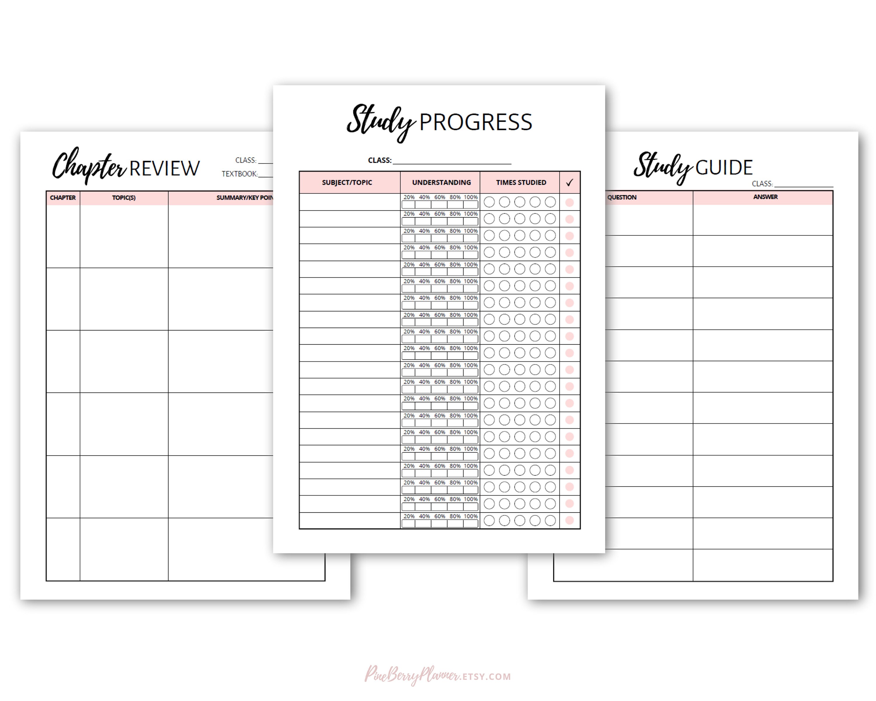 Student Exam Prep Kit Printable Exam Planner HP College Exam - Etsy ...