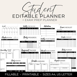 Student Planner and Exam Prep Kit, Printable Exam Planner, College Exam Study Planner, LSAT Preparation Strategy, Exam Study Guide Template