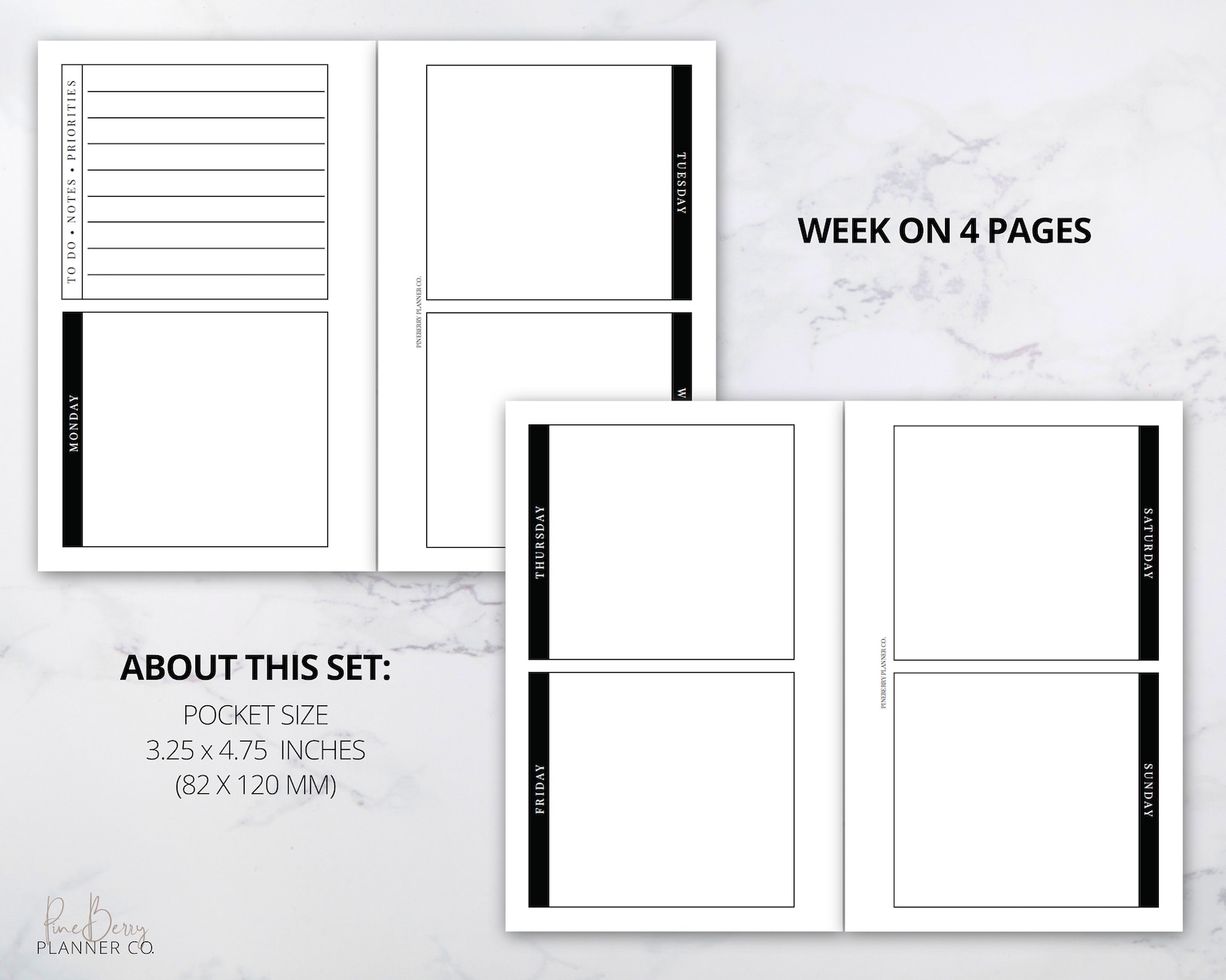 Pocket Planner Printables Pocket Planner Inserts Bundle Etsy