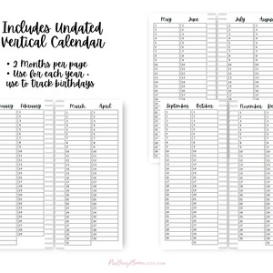 Happynichi Inserts, Printable Fauxbonichi Weekly Inserts, Half Sheet ...