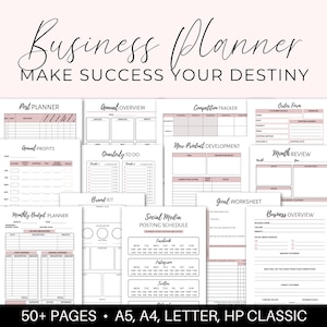 Business Planner Printable PDF,  Small Business Owner Planning Bundle, Etsy Business Organizer, Small Business Planner
