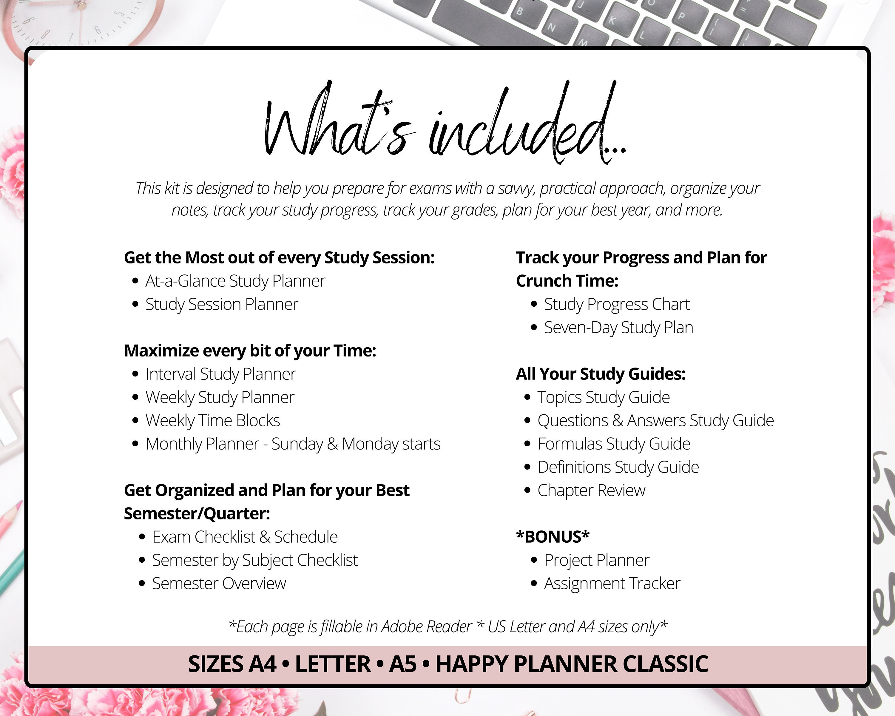 Exam Preparation Strategy Printable Exam Planner Exam Schedule HP