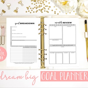 Goal Planning Bundle: A5 Printable Planner Inserts (PDF)
