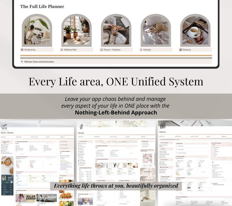 Notion Ultimate Life Planner Template, Full Life Second Brain Database image 2