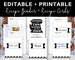 Editable Recipe Binder + Printable Recipe Cards PDF  / Recipe Book - Recipe Organization / Engagement or Bridal Shower Gift, Recipe Sheets 