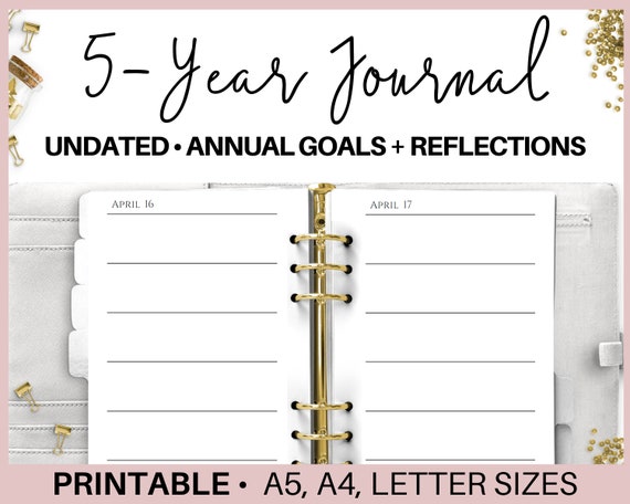 5 Year Journal Diary Notebook One Line a Day Five Year | Etsy