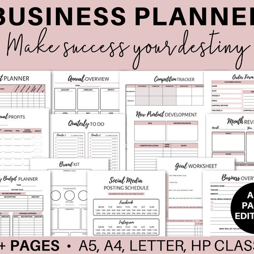 Etsy Business Planner Printable Small Business Planner | Etsy